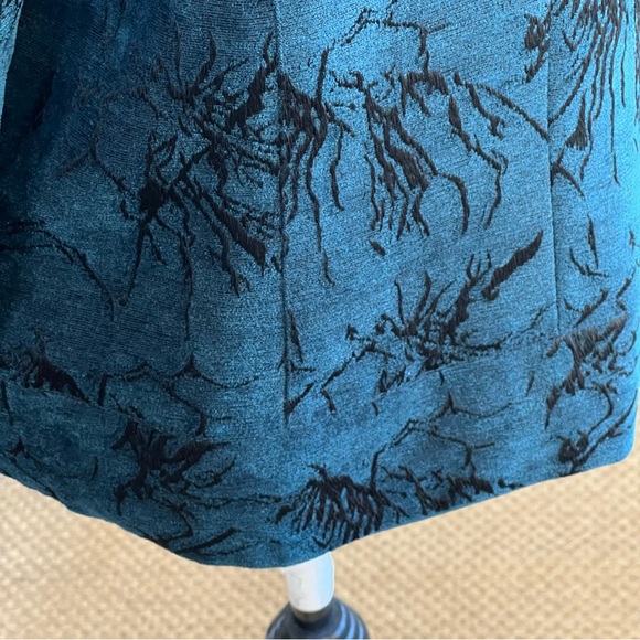 Coldwater Creek Jacquard Blazer Jacket Medium 10 12 Textured Embroidered - Picture 6 of 16